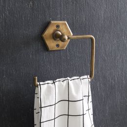 Antique Brass Towel Holder - Box Of 2