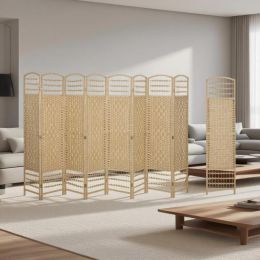 8 Panel Folding Room Divider Screen Privacy Screen Freestanding