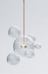 Soap Bubble Mickey Chandelier LED Living Room Bedroom Dining Room Glass (Option: 1lamp 4balls trumpet)