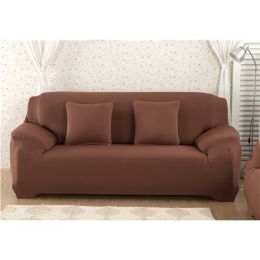 Solid Corner Sofa Covers Couch Slipcovers Elastica Material Sofa Skin Protector Cover Sofa Armchair (Option: 3-Two seat)
