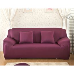 Solid Corner Sofa Covers Couch Slipcovers Elastica Material Sofa Skin Protector Cover Sofa Armchair (Option: 18-Two seat)