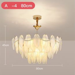French Cream Wind Pendant Light Luxury (Option: A-80cm four layer)