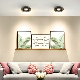 Square Round LED Embedded Elephant Trunk Lamp Living Room Ceiling Corridor Spotlight (Option: Black 20W opening120mm-Single head round-5800K)