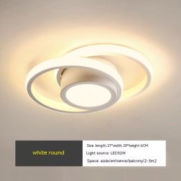 Minimalist Aisle Ceiling Lamp Corridor (Option: White Round-110V Warm Light)