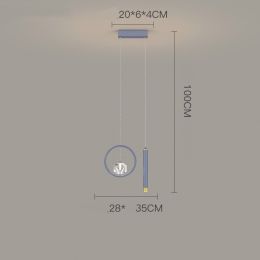Bedroom Pendant Lamp Starry Sky Projection (Option: Grey Gold-A)