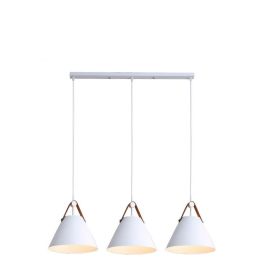 Nordic Dining Room Chandelier Creative Art Simple Personality Macaron Bedroom Bar Lamp (Option: Black Long disc-No bulb)