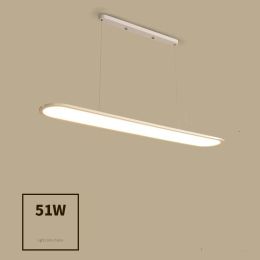 Modern Simple Creative Strip Bar Led Office Lighting Restaurant Chandelier (Option: White extra size-Infinity)