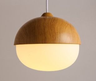Modern Minimalist Wood-like Nut Chandelier (Option: Without Bulb-Style A)