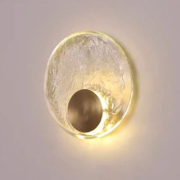 New Nordic Modern Light Luxury Crystal Copper Wall Lamp (Option: 220V Three Color Light-200mm)